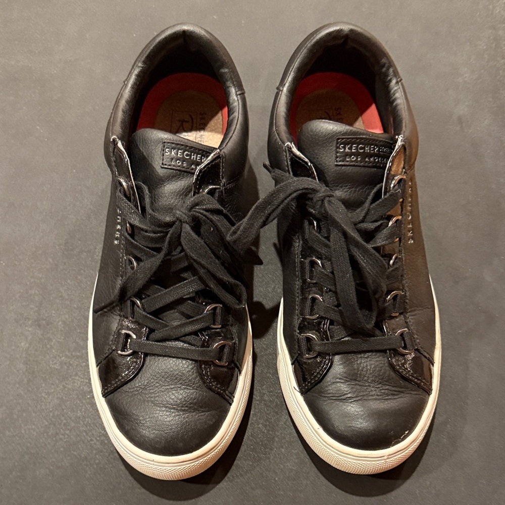 Skechers Black Leather Sneakers